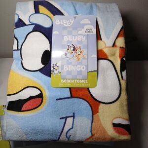 Bluey And Bingo Kids Beach Towel - Bundle Of 4 NWT 100% Cotton